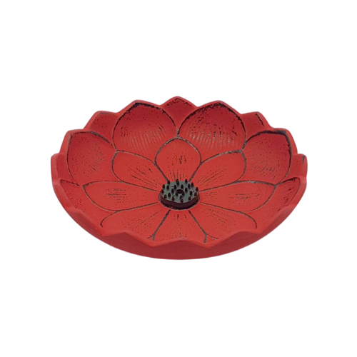 IWACHU Incense Burner - Red Lotus Flower