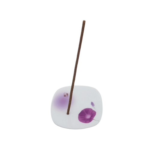 YUME NO YUME Incense Burner - Morning glory motifs on porcelain